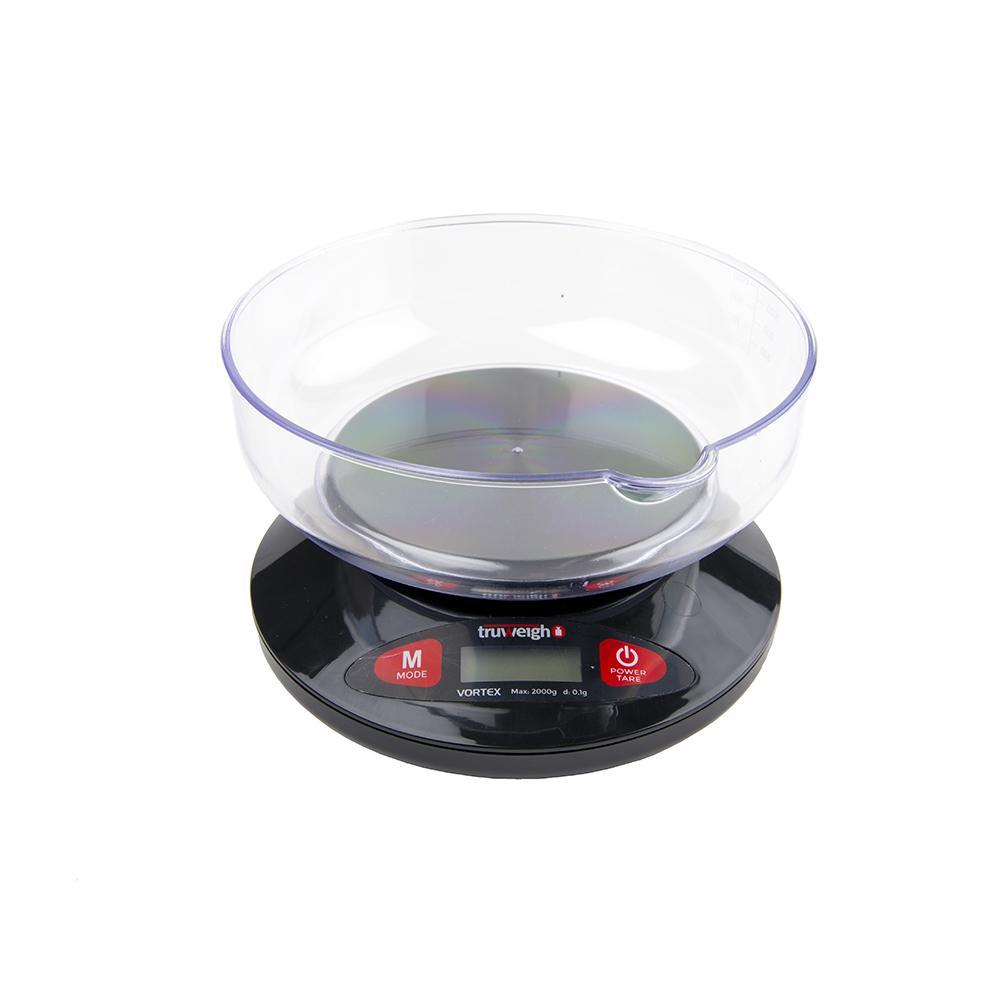 Black Kitchen Scale with Bowl