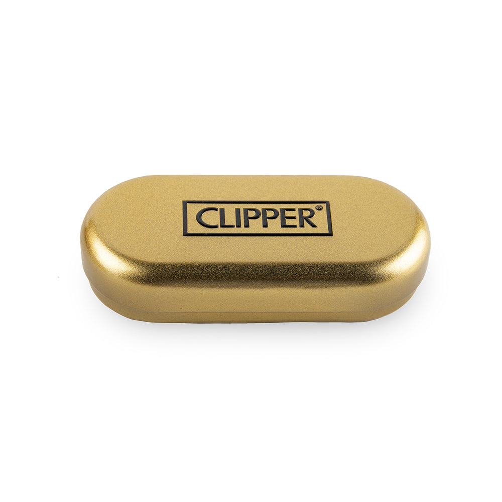 Clipper Full Metal Lighter Display - 12ct - Gold