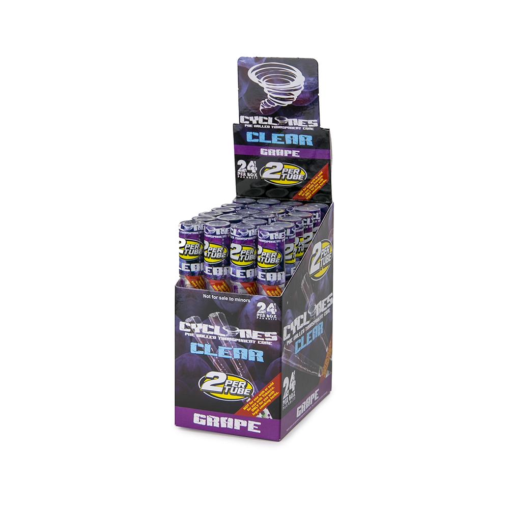 Cyclone Clear Wraps - Grape - 24ct