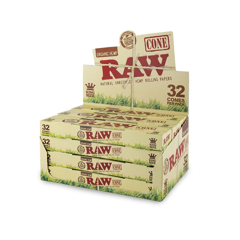 RAW Organic Cones - King Size - 12pk - 32ct