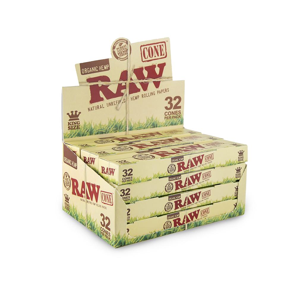 RAW Organic Cones - King Size - 12pk - 32ct