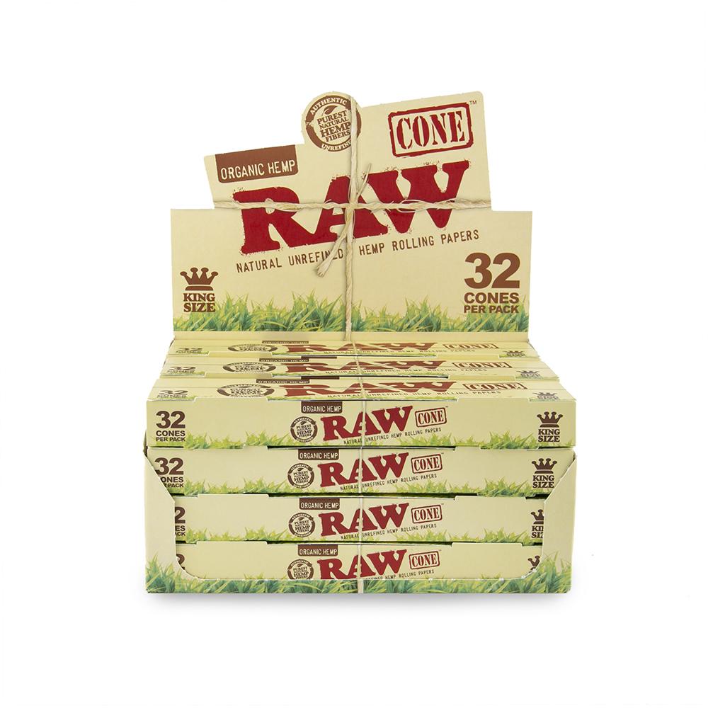 RAW Organic Cones - King Size - 12pk - 32ct