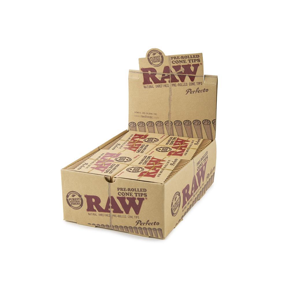 RAW Pre Rolled Cone Tips - Perfecto - 20ct