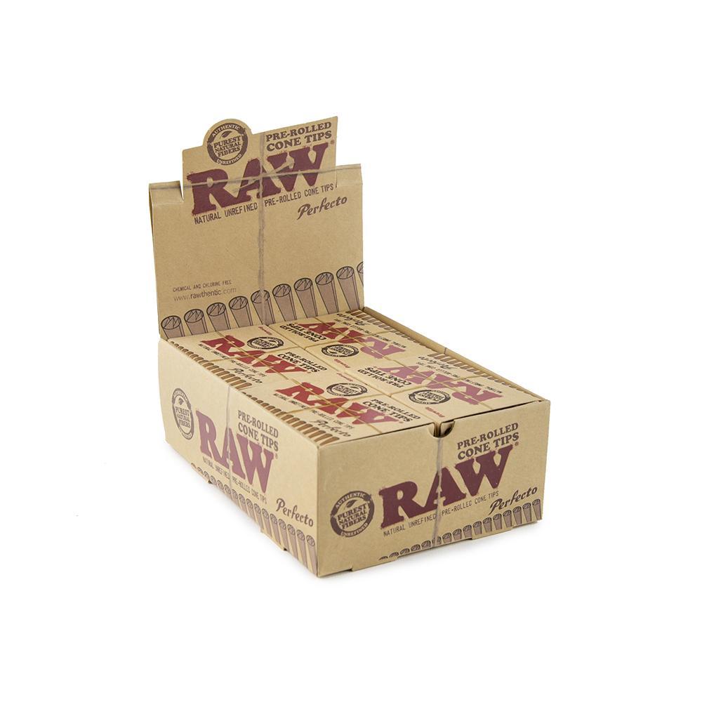 RAW Pre Rolled Cone Tips - Perfecto - 20ct