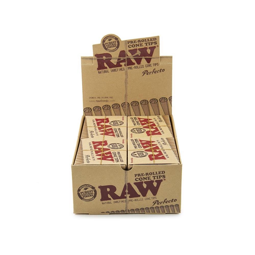 RAW Pre Rolled Cone Tips - Perfecto - 20ct