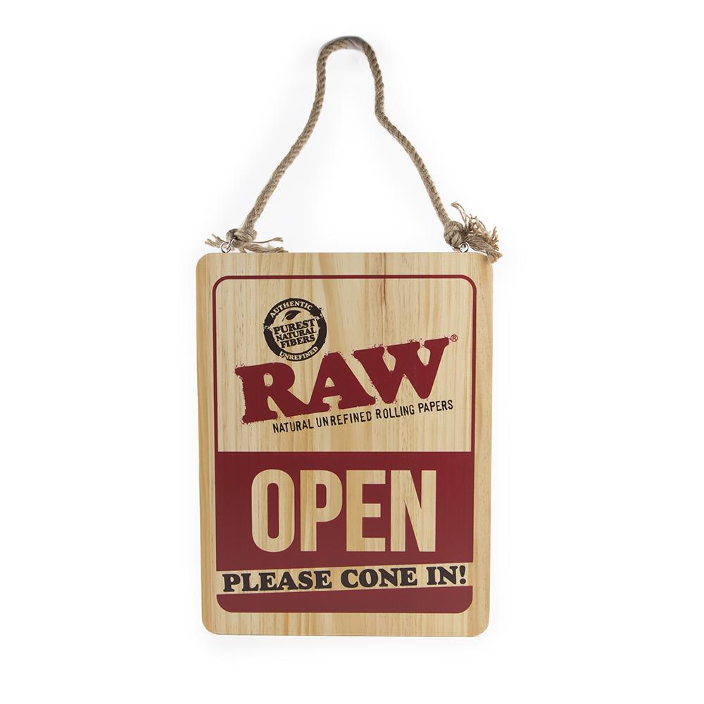 Raw Wood Sign - Open Please Cone In