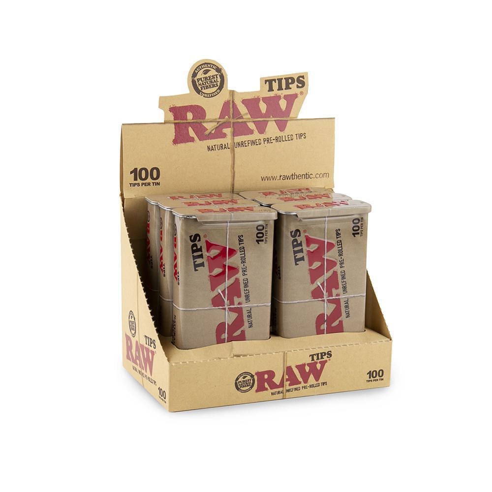 RAW Pre Rolled Tips in Tin - 6ct