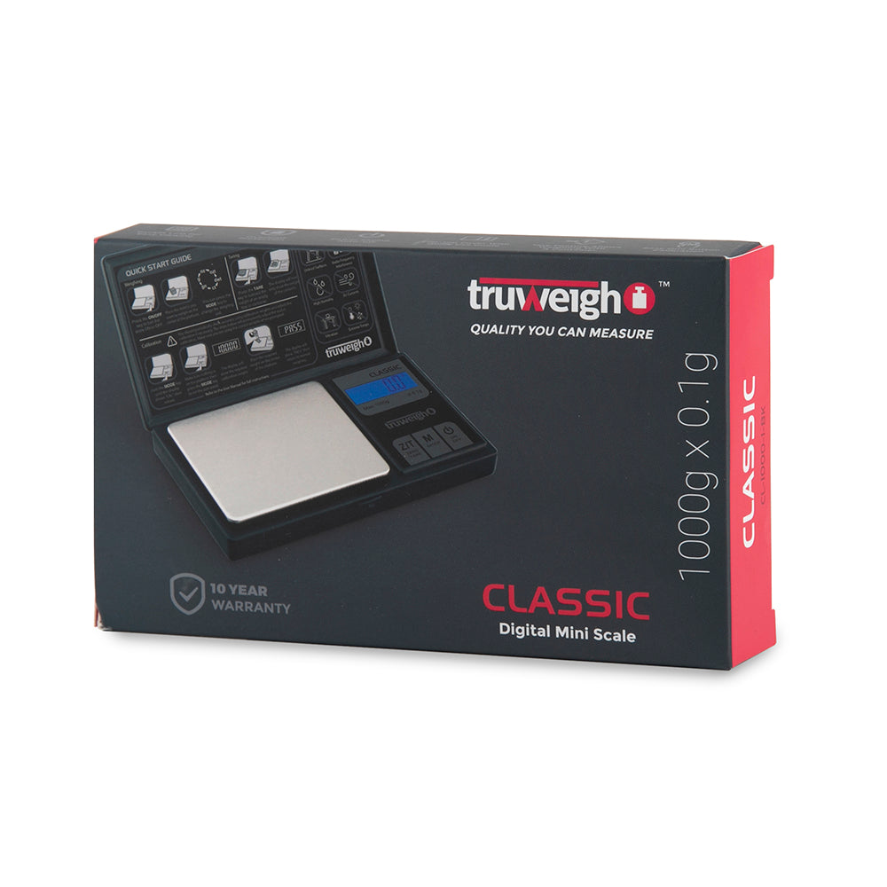 Truweigh Classic Digital Mini Scale 1000G X 0.1G Black