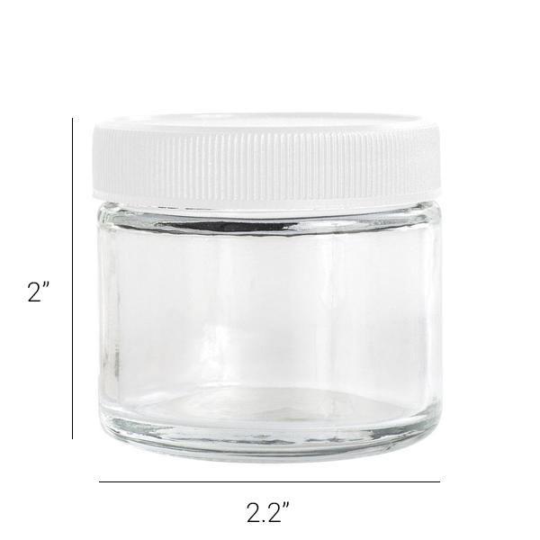 2oz Glass Jar -  White Cap - 168ct