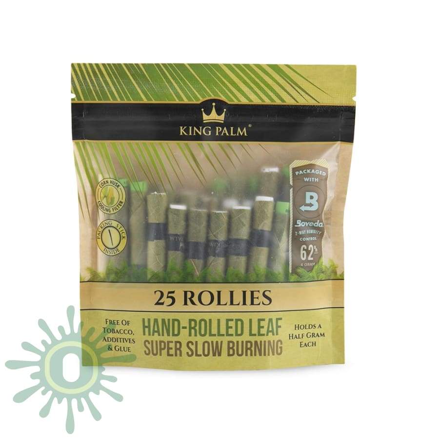 King Palm Rollie Size Bulk 25Pk + Boveda - 8Ct Blunt Wraps