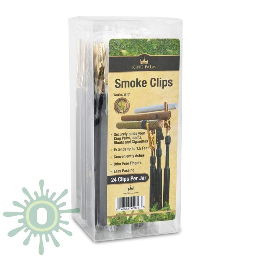 King Palm Smoke Clips 12 Gold Black - 24Ct Accessories