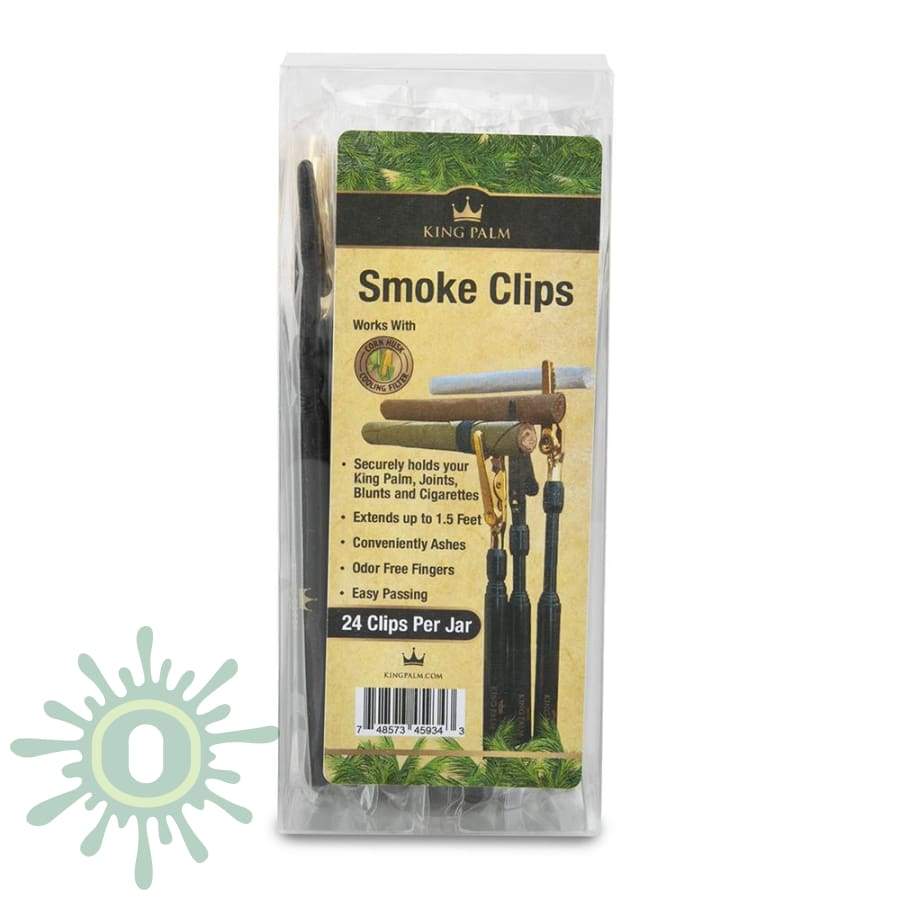 King Palm Smoke Clips 12 Gold Black - 24Ct Accessories